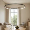 Lampadari Moderni-Affralux aluring lampadario moderno led 3200k nero