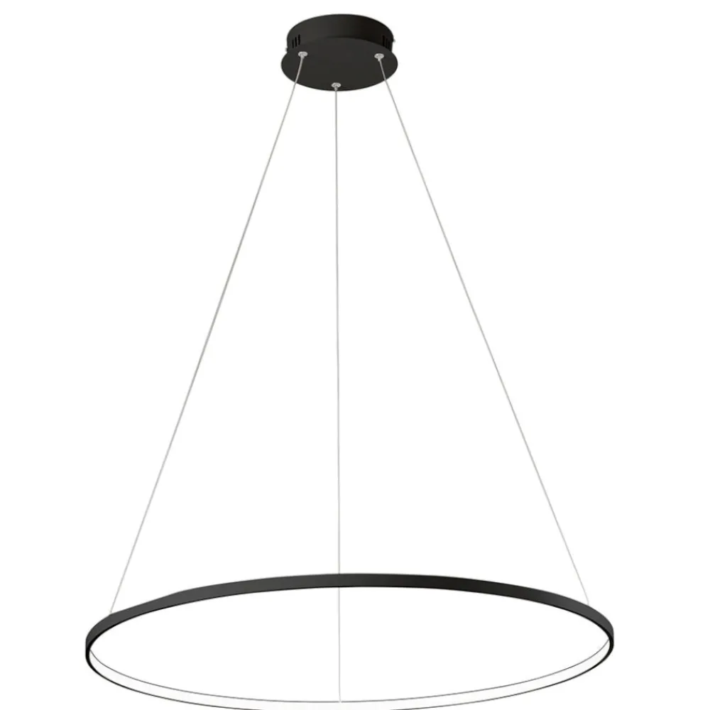 Lampadari Moderni-Affralux aluring lampadario moderno led 3200k nero