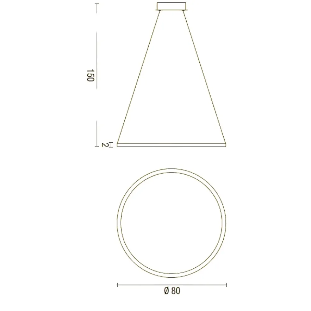 Lampadari Moderni-Affralux aluring lampadario moderno led 3200k nero