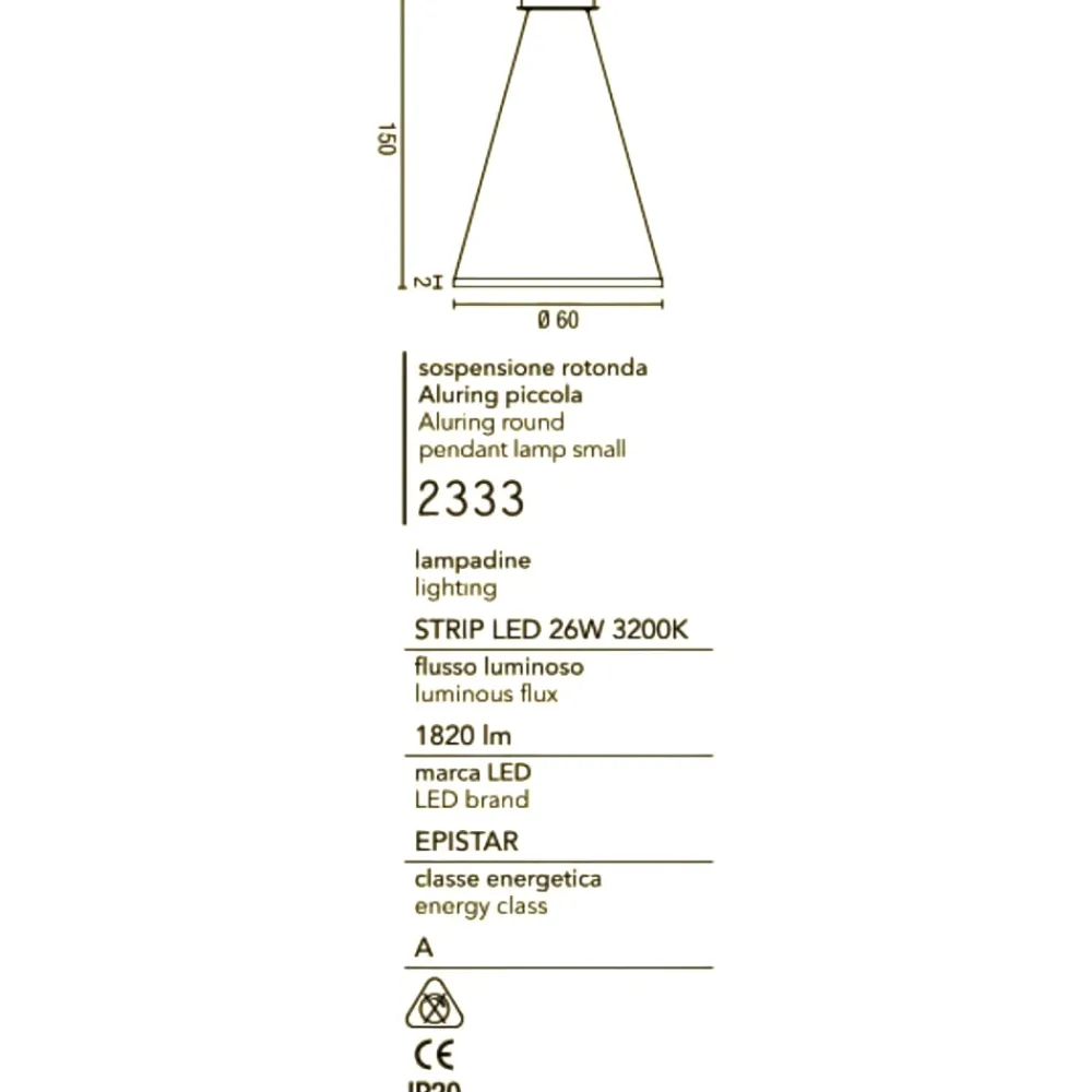 Lampadari Moderni-Affralux aluring lampadario moderno 26w cerchio bianco