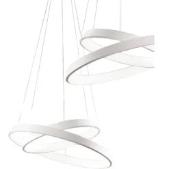 Lampadari Moderni-Affralux anelli diodi lampadario led 54w 3200k particolare bianco moderno
