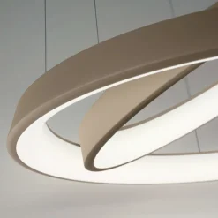 Lampadari Moderni-Affralux anelli diodi sabbia lampadario cerchi led 54w 3200k tortora