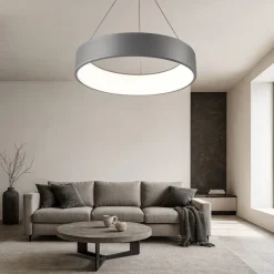 Lampadari Moderni-IsyLuce Affralux band diodi antracite lampadario cerchio led 45cm moderno