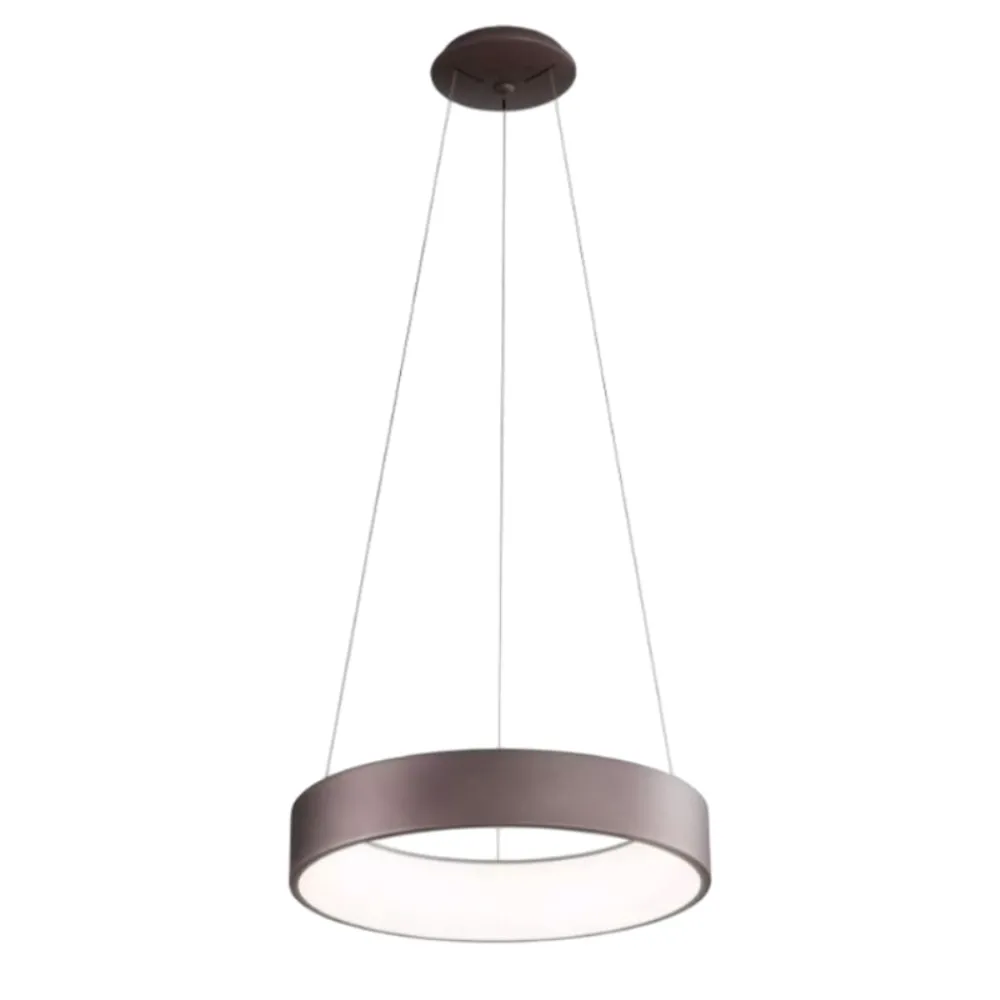 Lampadari Moderni-Affralux band diodi 80cm lampadario cerchio marrone caffe