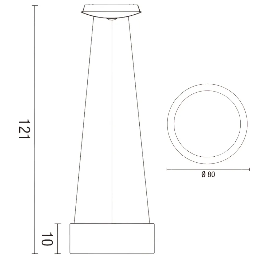 Lampadari Moderni-Affralux band diodi 80cm lampadario cerchio marrone caffe