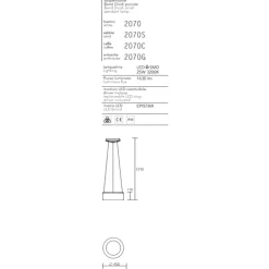 Lampadari Moderni-Affralux band diodi 45cm sabbia lampadario moderno cerchio