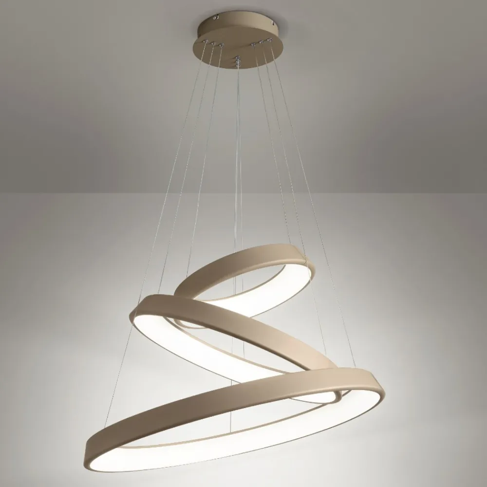 Lampadari Moderni-Affralux band diodi lampadario moderno cerchi led sabbia