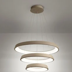 Lampadari Moderni-Affralux band diodi lampadario moderno cerchi led sabbia