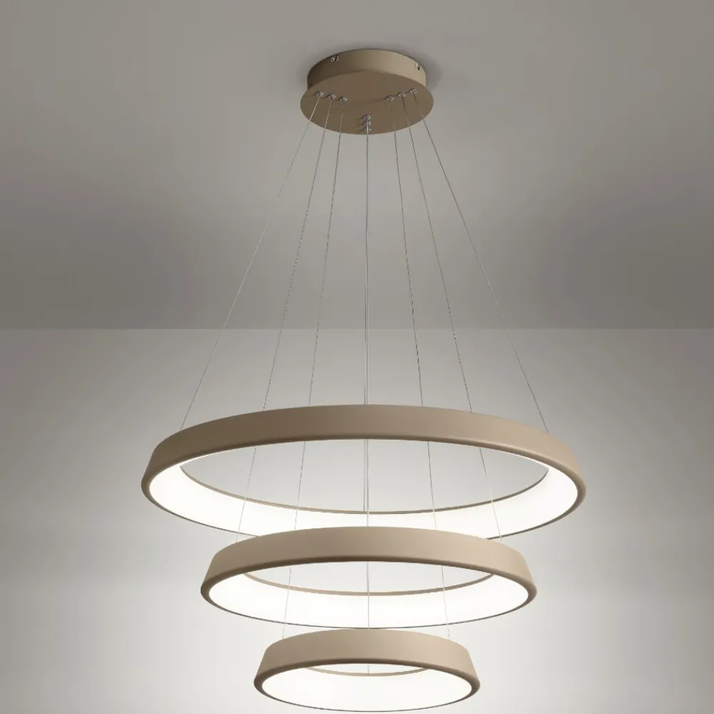 Lampadari Moderni-Affralux band diodi lampadario moderno cerchi led sabbia