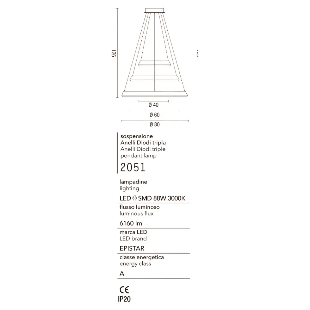 Lampadari Moderni-Affralux band diodi lampadario moderno cerchi led sabbia