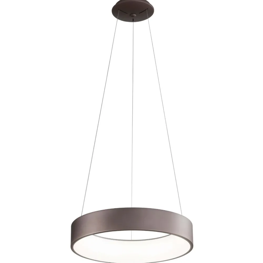Lampadari Moderni-Affralux band diodi lampadario cerchio 60cm marrone caffe
