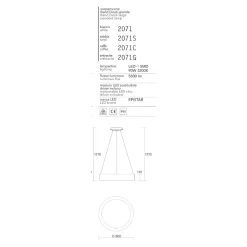 Lampadari Moderni-Affralux band diodi lampadario led 90w cerchio sabbia moderno