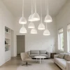 Lampadari Moderni-Affralux bell lampadario bianco moderno per soggiorno