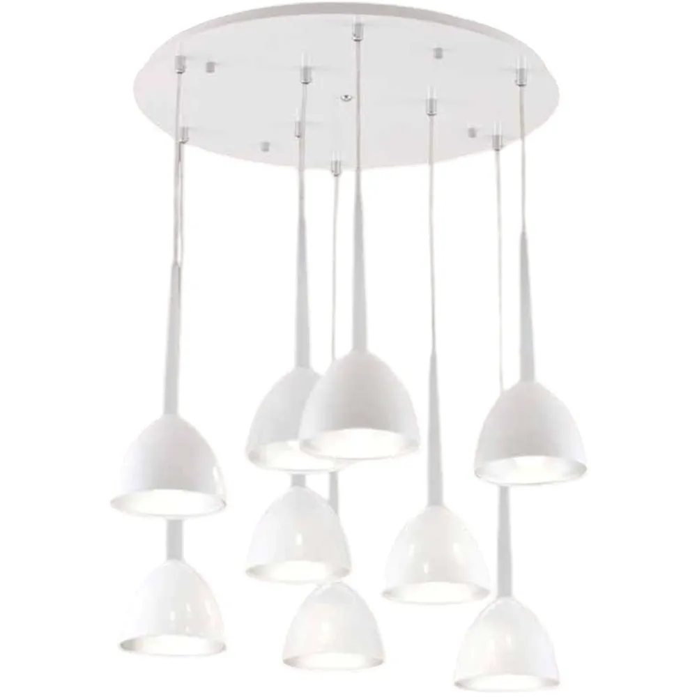 Lampadari Moderni-Affralux bell lampadario bianco moderno per soggiorno