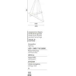 Lampadari Moderni-Affralux diodi lampadario per soggiorno moderno led 82w 3200k bianco