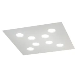 Plafoniere Moderne-Affralux flet grande plafoniera led bianca moderna quadrata
