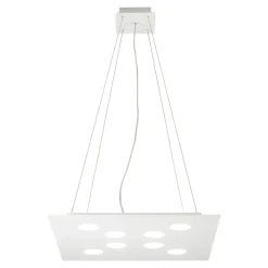Lampadari Moderni-Affralux flet lampadario quadrato moderno bianco