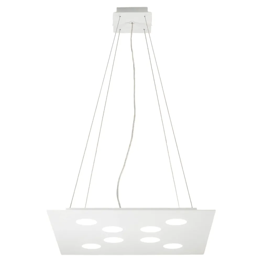Lampadari Moderni-Affralux flet lampadario quadrato moderno bianco