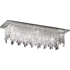 Plafoniere Moderne-Affralux frangia plafoniera di cristallo per salone
