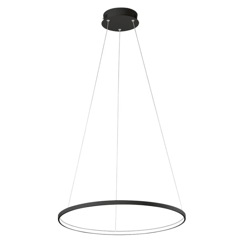 Lampadari Moderni-Affralux lampadario aluring led 26w 3200k cerchio nero moderno