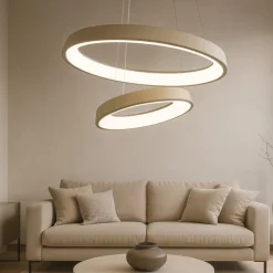 Lampadari Moderni-Affralux lampadario diodi sabbia led 82w 3200k cerchi per soggiorno