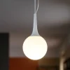 Lampade A Sospensione-Affralux potiri lampada a sospensione sfera vetro bianca moderna