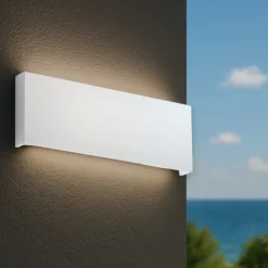 Applique Da Esterno-Affralux wally applique esterno bianco 30w 3000k 4000k moderna