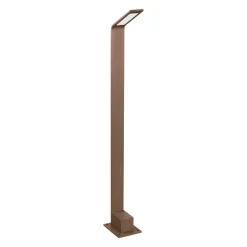 Lampioni Da Giardino-Ideal Lux Agos pt h80 lampione marrone per esterno led 9w 4000k