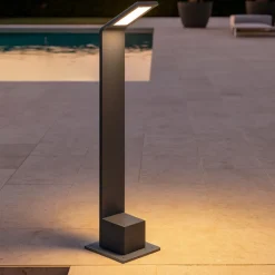 Lampioni Da Giardino-Ideal Lux Agos pt h60 3000k lampione da giardino ip54 antracite led 7w 3000k design moderno