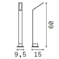 Lampioni Da Giardino-Ideal Lux Agos pt h60 3000k lampione da giardino ip54 antracite led 7w 3000k design moderno