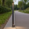 Lampioni Da Giardino-Ideal Lux Agos pt h80 4000k lampione da giardino antracite ip54 led 4000k