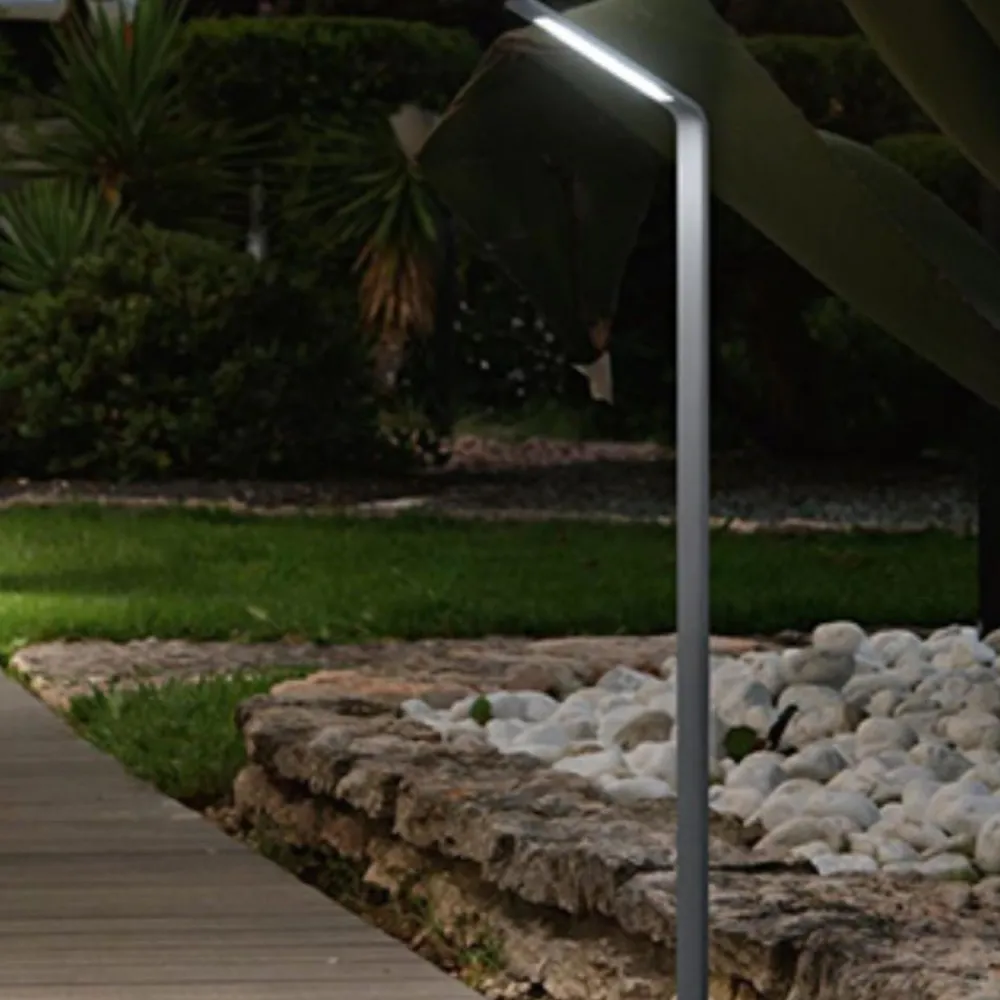 Lampioni Da Giardino-Ideal Lux Agos pt h80 4000k lampione da giardino antracite ip54 led 4000k