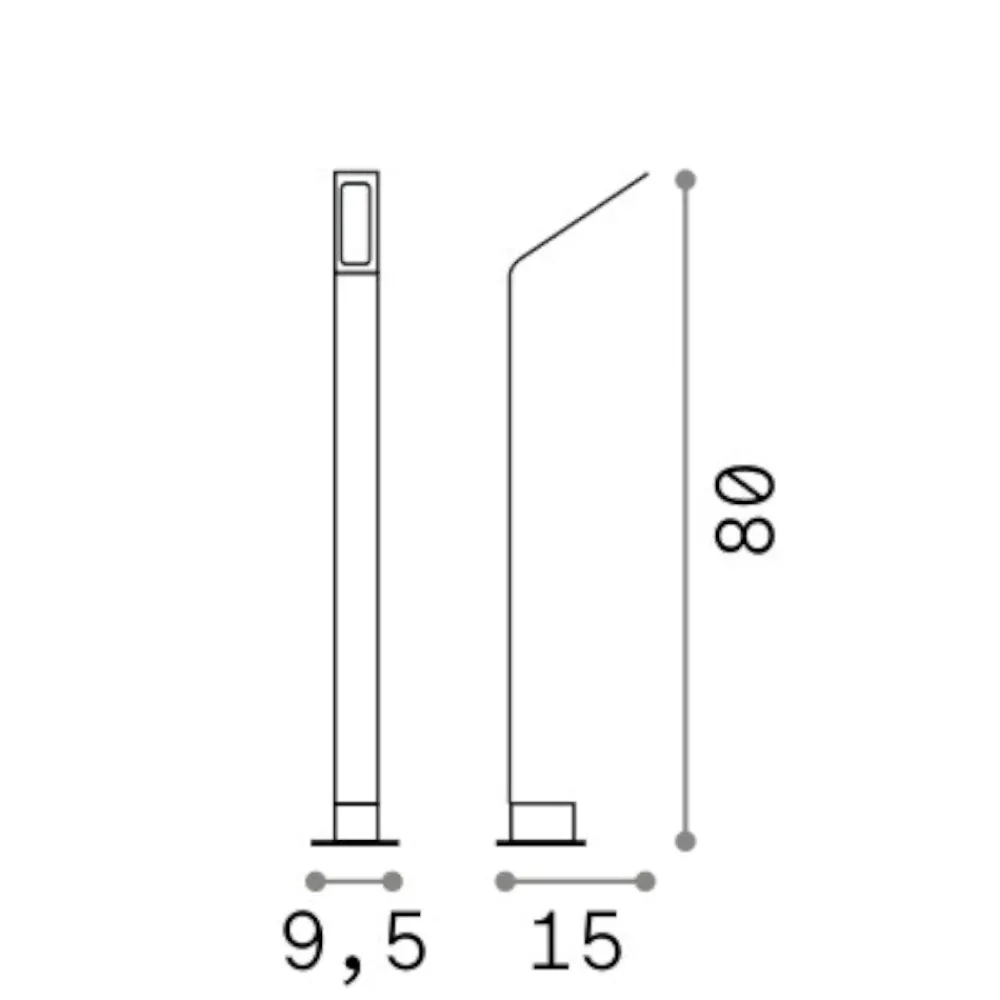 Lampioni Da Giardino-Ideal Lux Agos pt 3000k lampione per esterno marrone design moderno