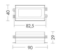 Strisce Led-Selezionato da Mazzolaluce Alimentatore ts201 con tensione continua 24v max 16w per strip led ip20