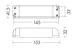 Strisce Led-Selezionato da Mazzolaluce Alimentatore ts202 tensione continua 24v ip20 per strisce led 220-240v/50-60hz 24v max 30w