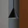 Lampade A Sospensione-Ideal Lux A-line sp1 d13 lampada nera a sospensione cono per isola