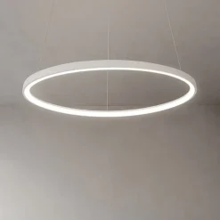 Lampadari Moderni-Affralux Aluring lampadario cerchio bianco led 3200k