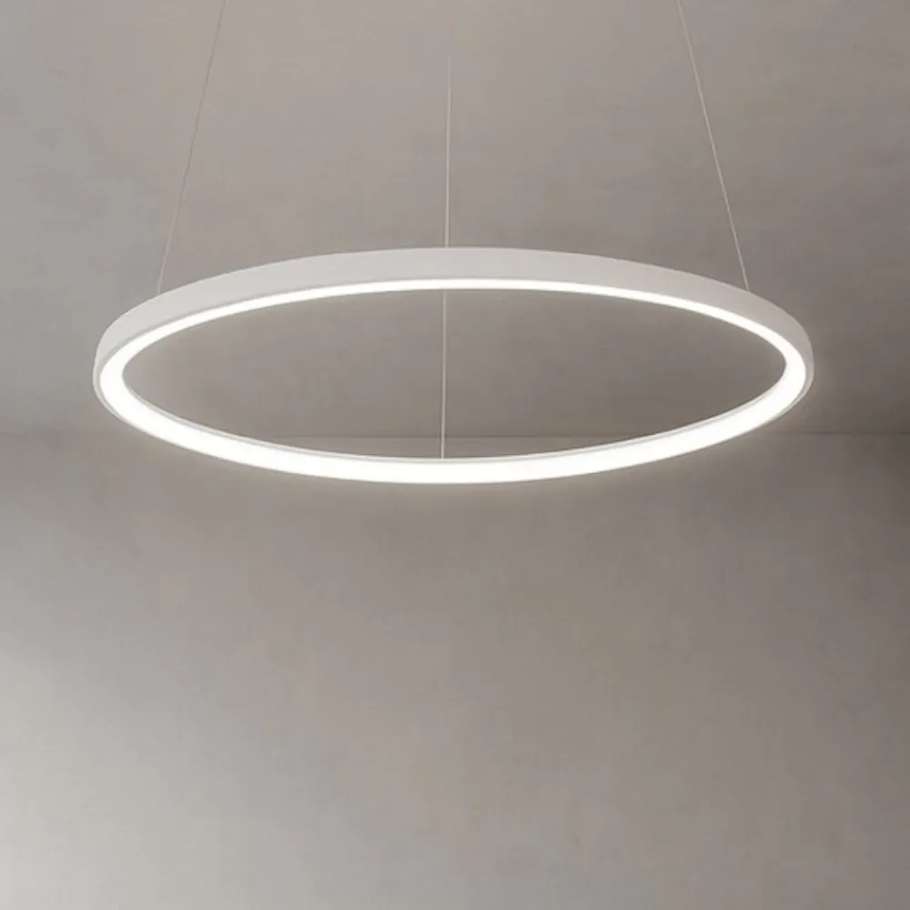 Lampadari Moderni-Affralux Aluring lampadario cerchio bianco led 3200k