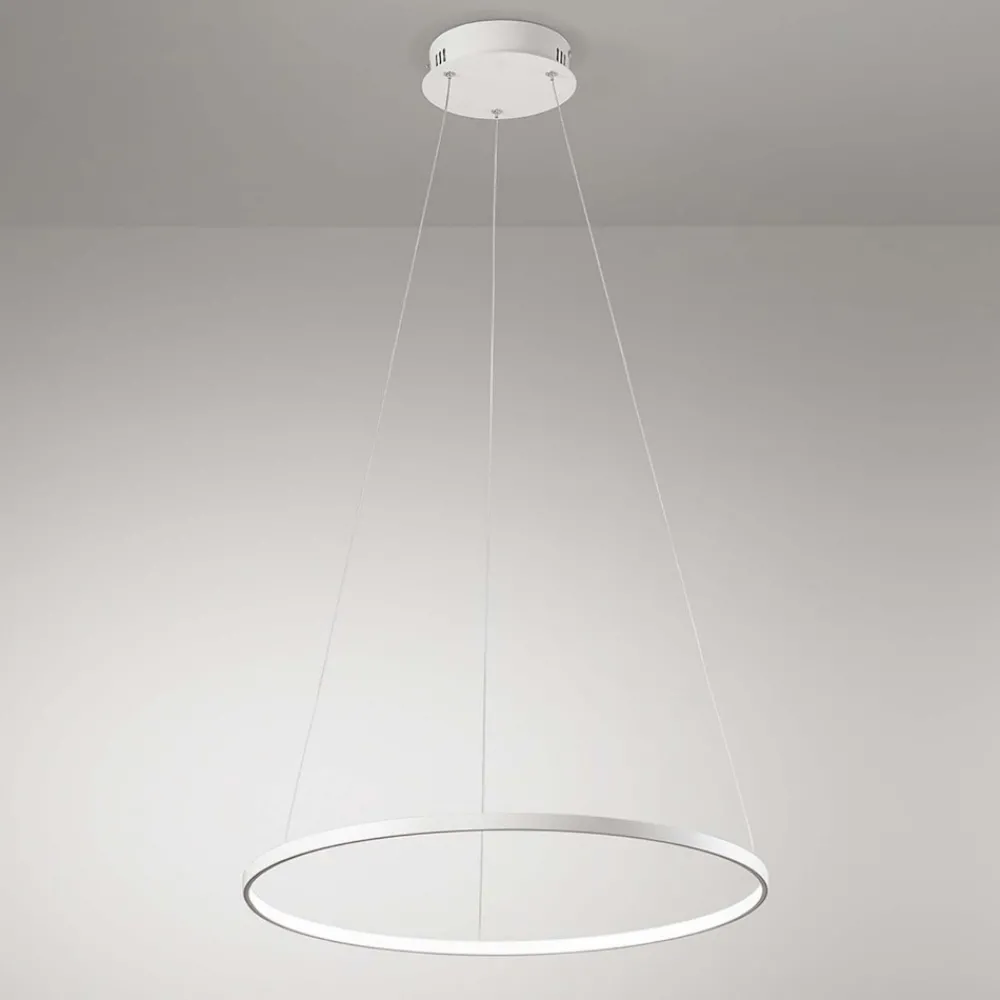 Lampadari Moderni-Affralux Aluring lampadario cerchio bianco led 3200k