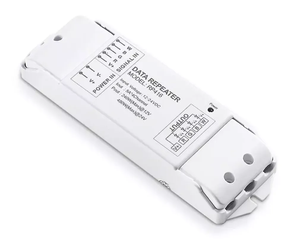 Strisce Led-Gea Luce Amplificatore di segnale per strisce led rgb +bianco 480w 24v