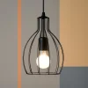 Lampade A Sospensione-Ideal Lux Ampolla-2 sp1 nero lampada a sospensione per isola cucina moderna