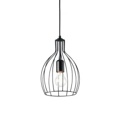 Lampade A Sospensione-Ideal Lux Ampolla-2 sp1 nero lampada a sospensione per isola cucina moderna