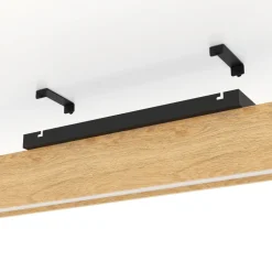 Plafoniere Moderne-Eglo Anchorena z plafoniera moderna in legno led rgb da 2700k a 6500k smart