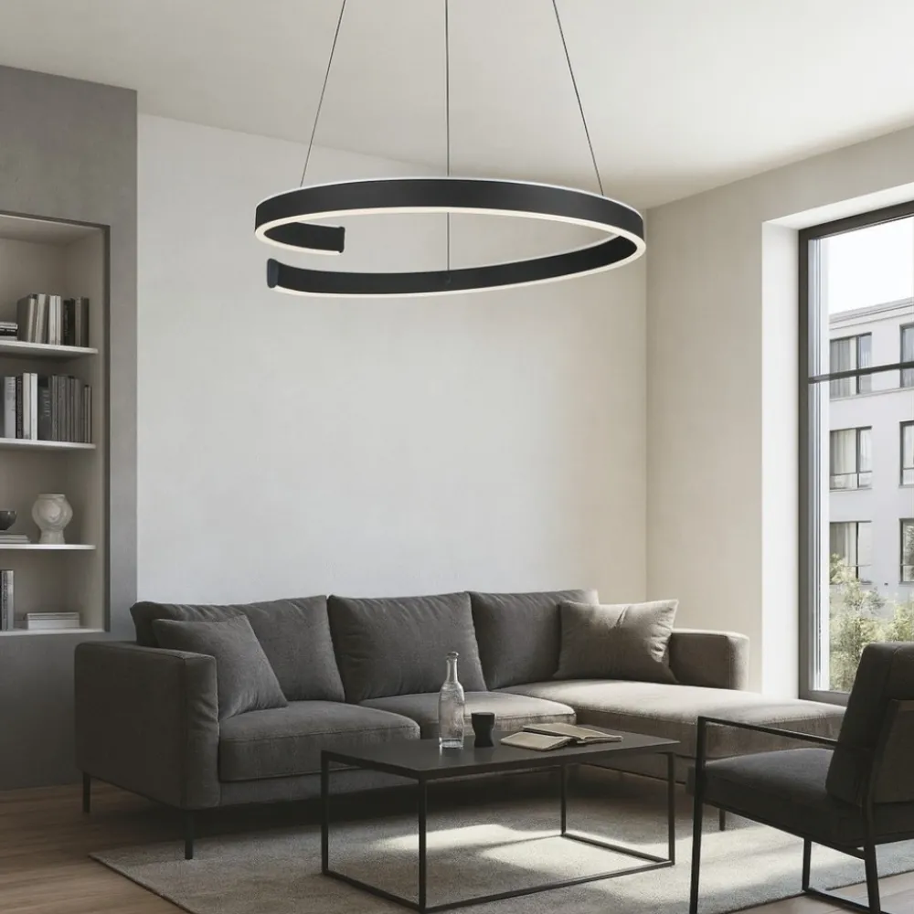 Lampadari Moderni-Eglo Andabaia z lampadario moderno circolare led da 3000k a 6500k