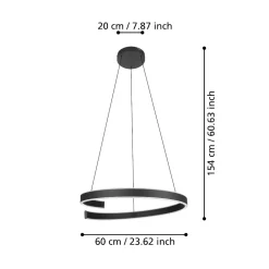 Lampadari Moderni-Eglo Andabaia z lampadario moderno circolare led da 3000k a 6500k