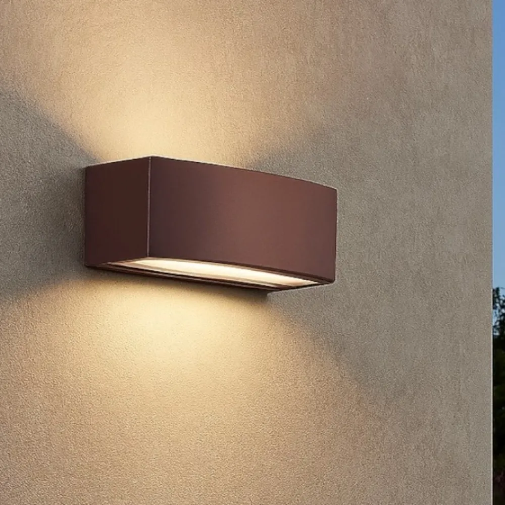 Applique Da Esterno-Ideal Lux Andromeda ap1 coffee applique da esterno marrone