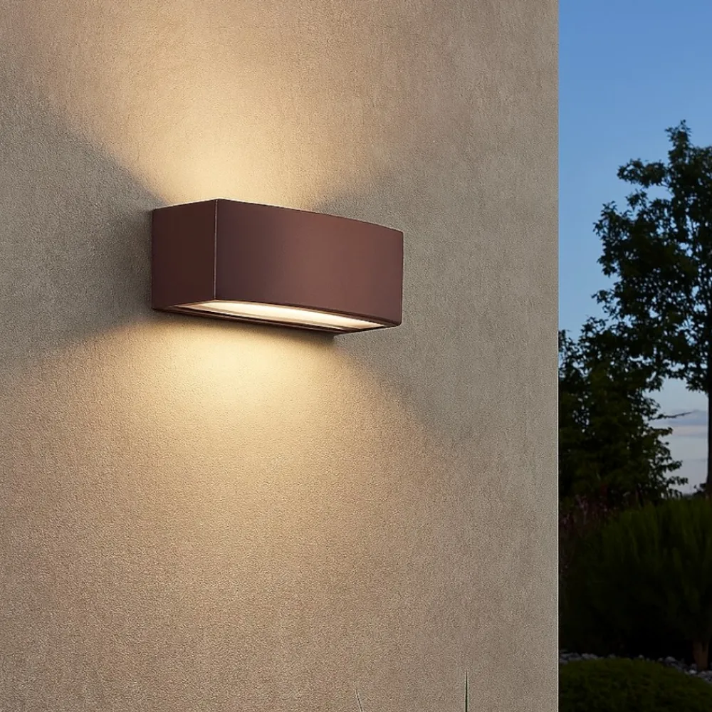 Applique Da Esterno-Ideal Lux Andromeda ap1 coffee applique da esterno marrone