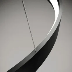 Lampadari Moderni-Sforzin Illuminazione Anello sforzin lampadario moderno cerchio nero per salotto