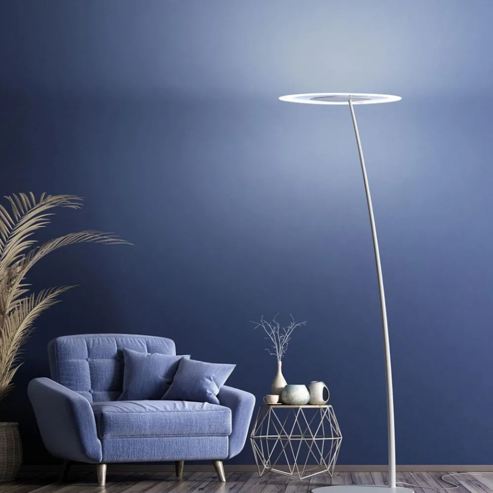 Lampade Da Terra-Linea Light Antigua fl piantana bianca moderna led 3000k