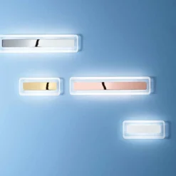 Applique Da Parete-Linea Light Antille s rame applique vetro led 14w 3000k moderna